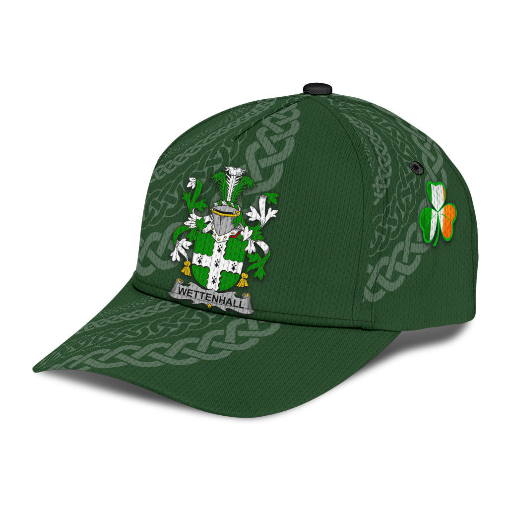 Wettenhall Coat Of Arms - Irish Family Crest St Patrick's Day Hat Classic Cap Trucker Hats Custom Hats Gifts For Men & Women