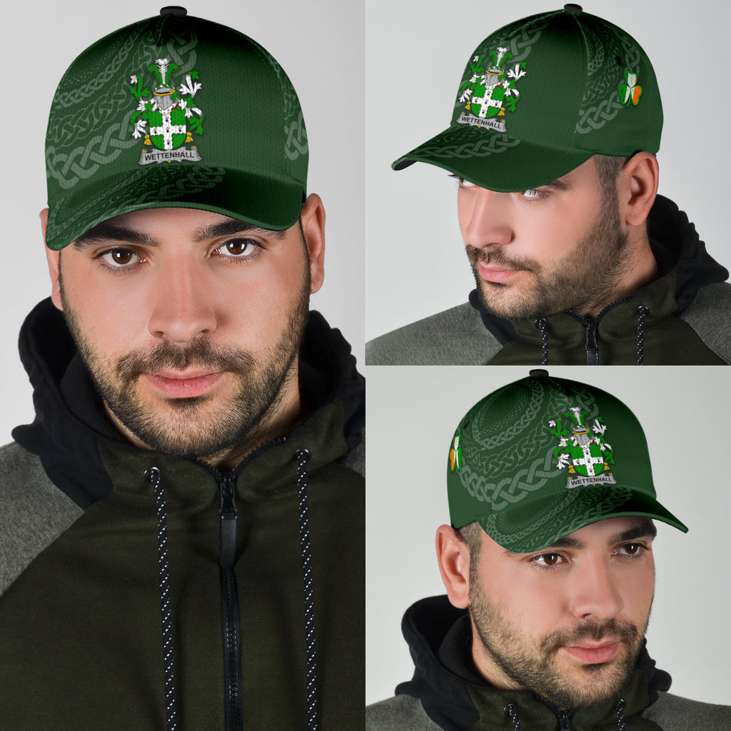 Wettenhall Coat Of Arms - Irish Family Crest St Patrick's Day Hat Classic Cap Trucker Hats Custom Hats Gifts For Men & Women