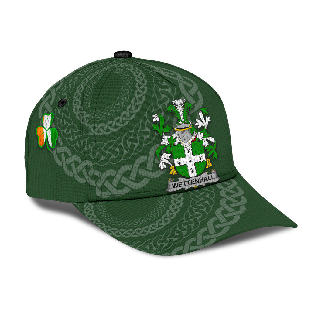 Wettenhall Coat Of Arms - Irish Family Crest St Patrick's Day Hat Classic Cap Trucker Hats Custom Hats Gifts For Men & Women