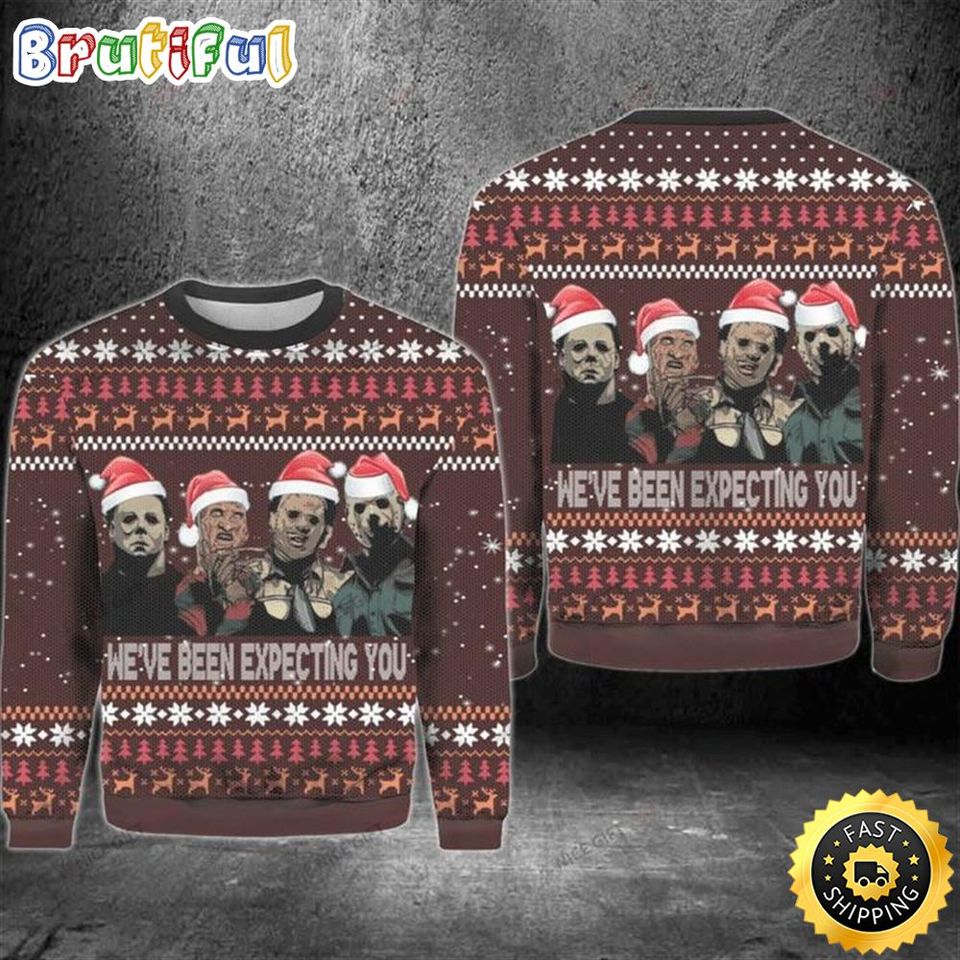 We've Been Expecting You Horror Movies Ugly Sweater