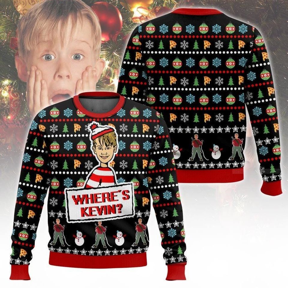 Where Kevin Home Alone Christmas Ugly Sweater, Kevin McCallister Sweater