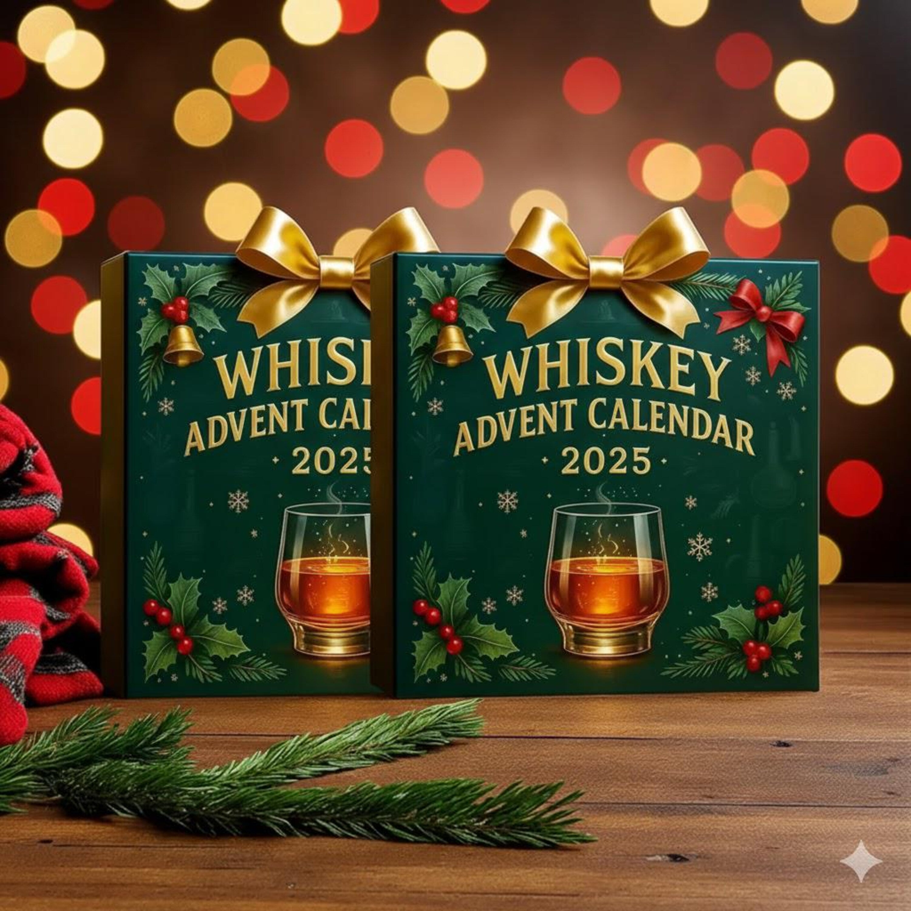 Whiskey Advent Calendar 2025: 24 Acrylic Whiskey Bottle Ornaments - Whiskey Gift Decor - Image 6