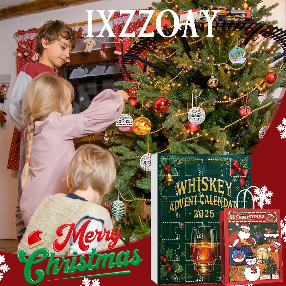 Whiskey Advent Calendar 2025,24 Days Christmas Count-down Calendar with 24 Premium Whiskey - Image 3