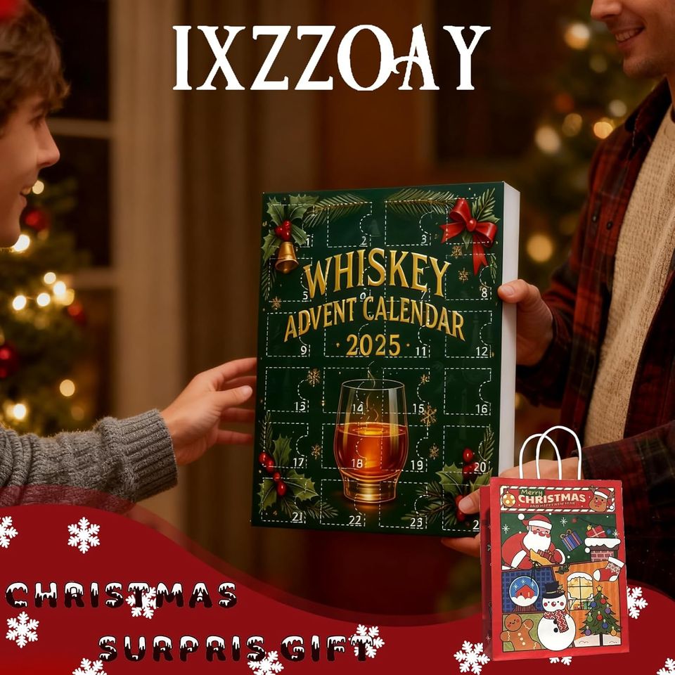 Whiskey Advent Calendar 2025,24 Days Christmas Count-down Calendar with 24 Premium Whiskey - Image 4