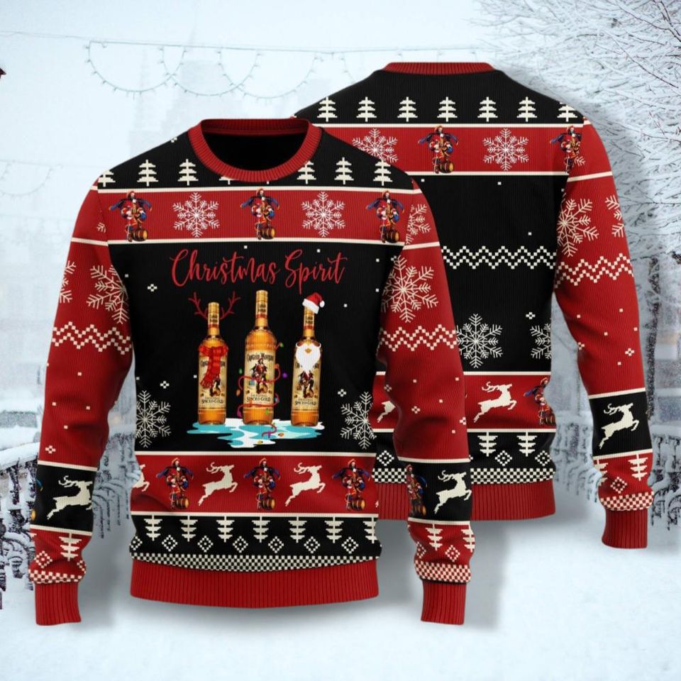 Whiskey Captain Morgan Christmas Sweater, Whiskey Ugly Xmas Sweater