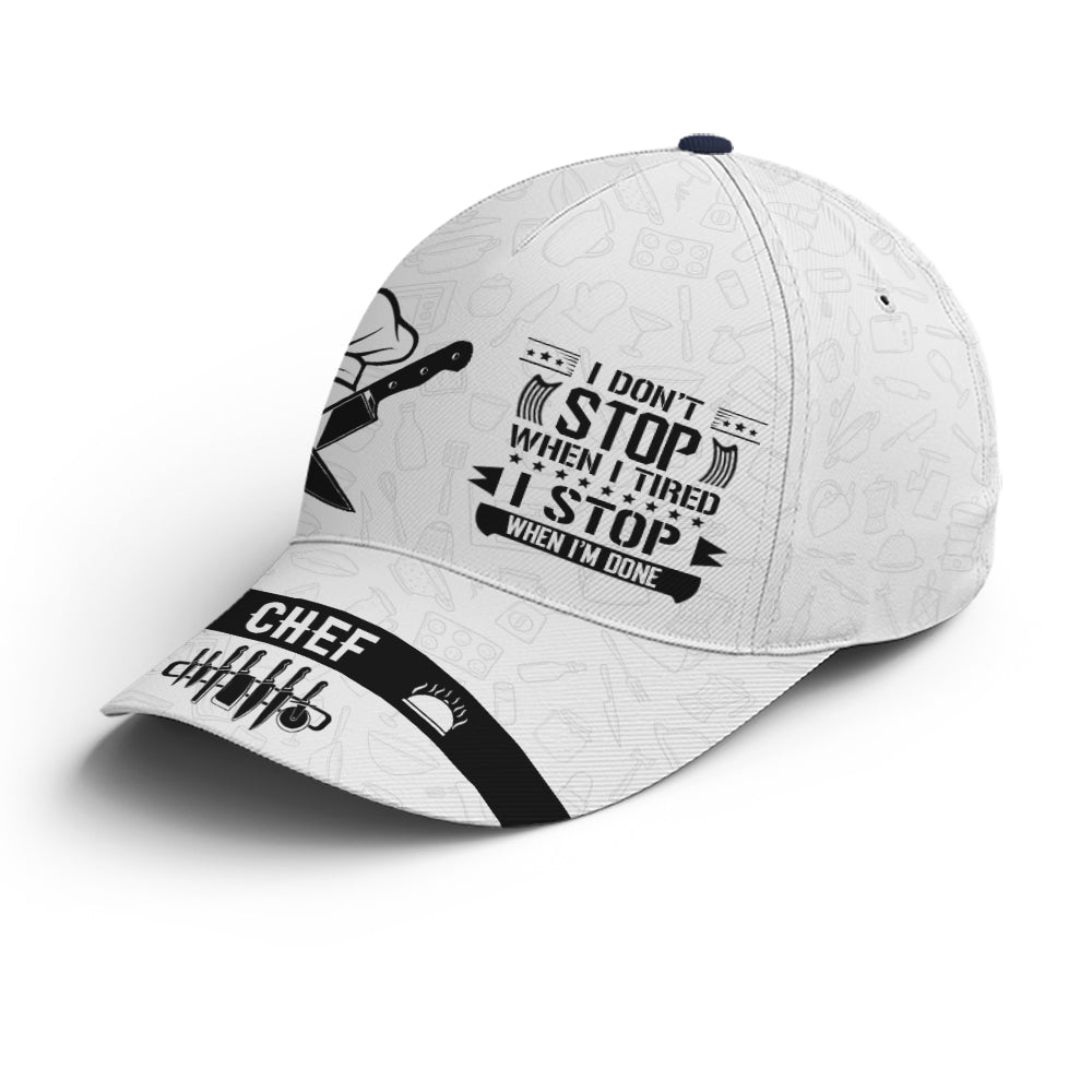 White BaseBall Cap For Chef Drawing Vector Style Trucker Hats Custom Hats Gifts For Men & Women