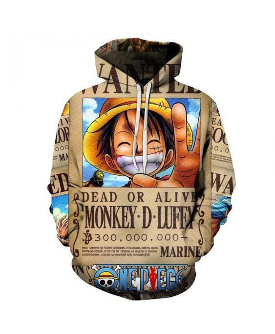 White Teeth One Piece 3D All Over Print Hoodie, Zip Hoodie