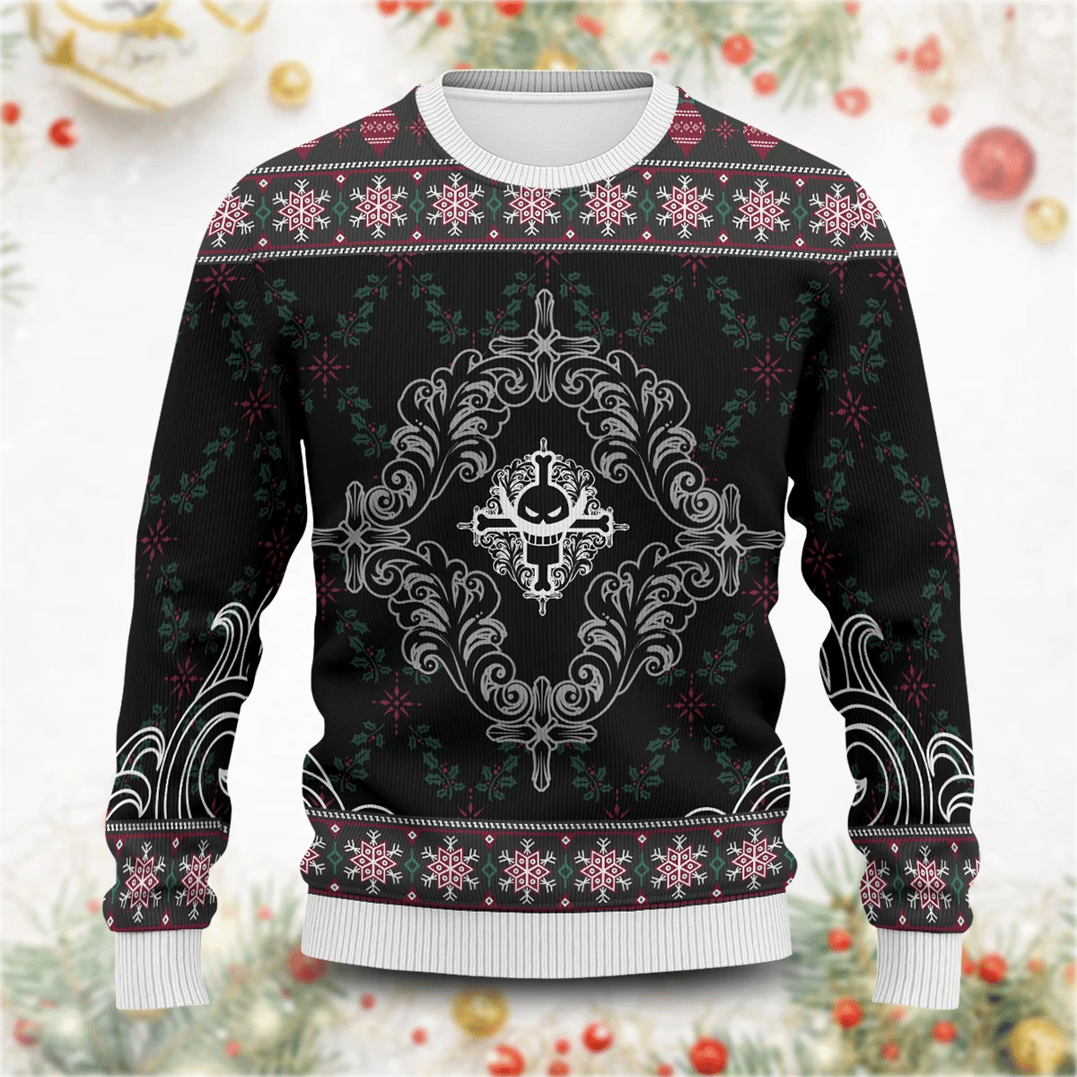 Whitebeard Ugly Christmas Sweater Adult 3D Funny Matching for family - Image 2