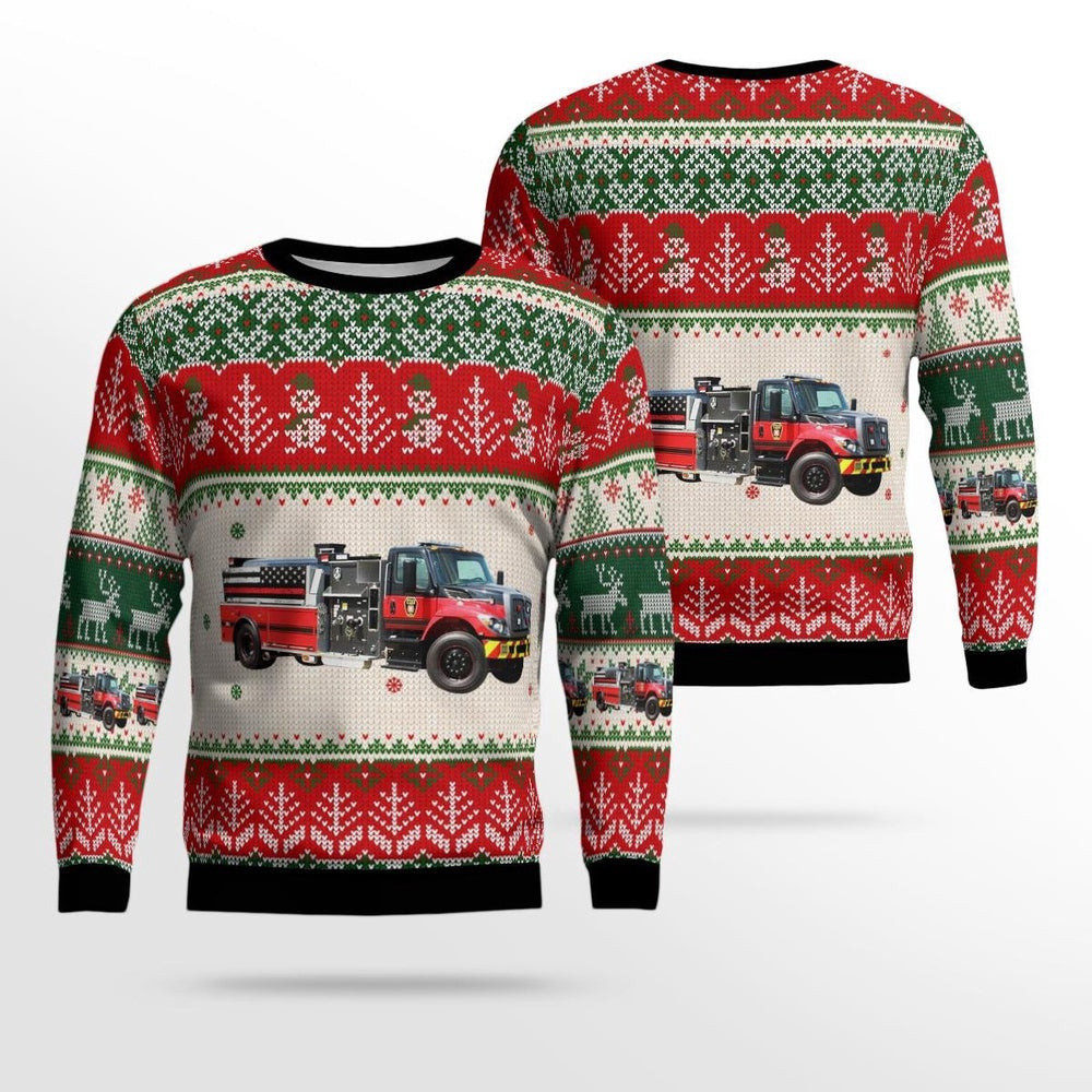 Whitehall Michigan White Lake Fire Authority AOP Ugly Sweater Gift For Christmas