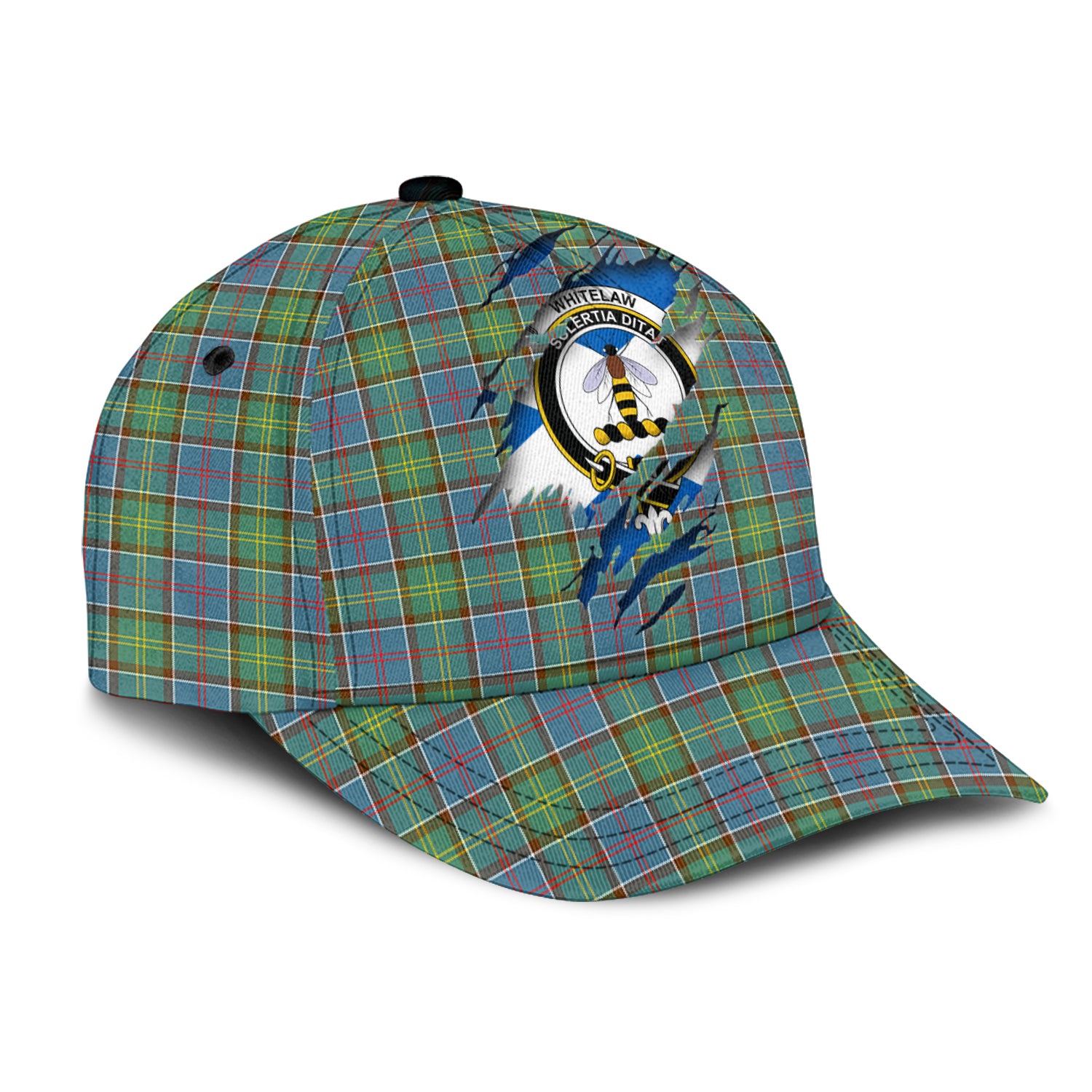 Whitelaw Tartan Plaid Cap, Family Crest In Me Style Tartan Baseball Cap TS23 Trucker Hats Custom Hats Gifts For Men & Women