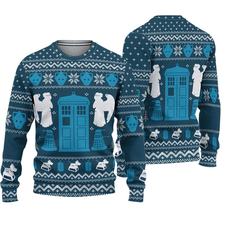 WHO'S Outside Doctor Who Ugly Christmas Sweater