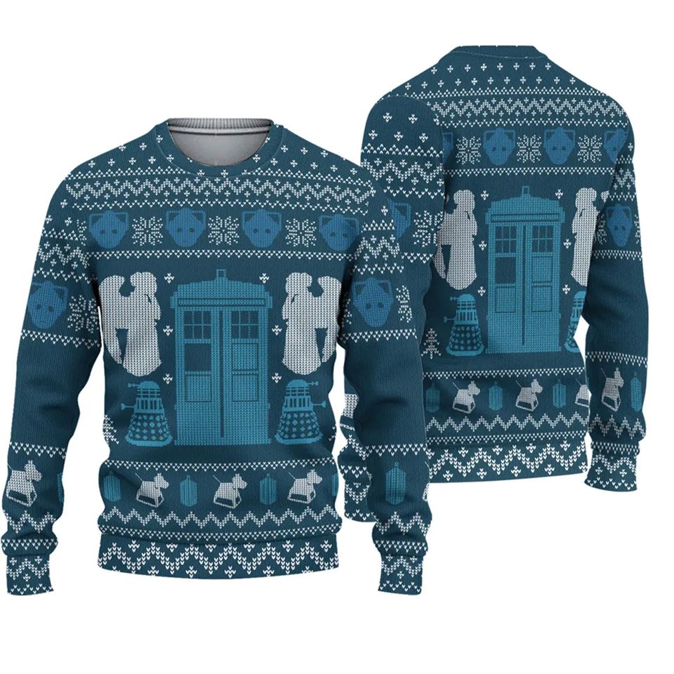Who's Outside Doctor Who Ugly Christmas Sweater