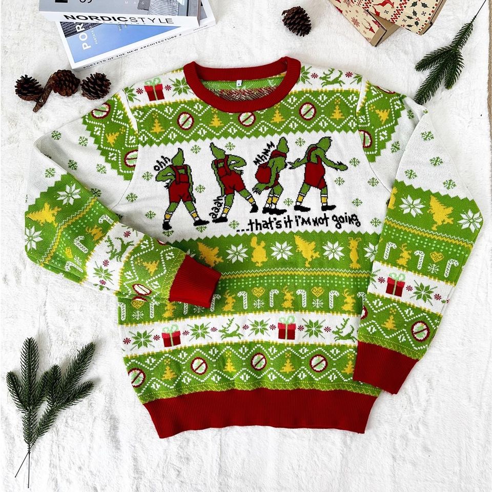 Whoville University Knitted Sweater, Christmas Movie Sweater, That's It I am Not Going Ugly - Image 4