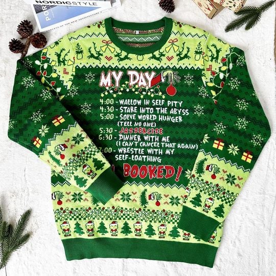 Whoville University Knitted Sweater, Christmas Movie Sweater, That's It I am Not Going Ugly - Image 15