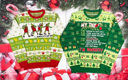 Whoville University Knitted Sweater, Christmas Movie Sweater, That's It I am Not Going Ugly - Image 12