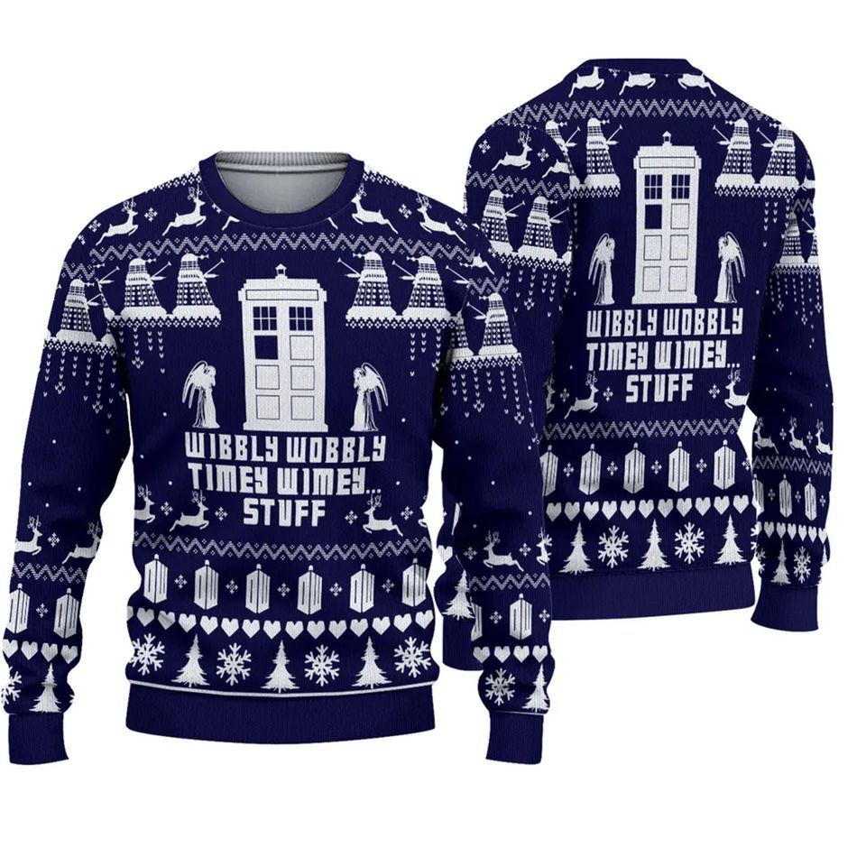 Wibbly Wobbly Timey Wimey Stuff Doctor 3D Sweaters