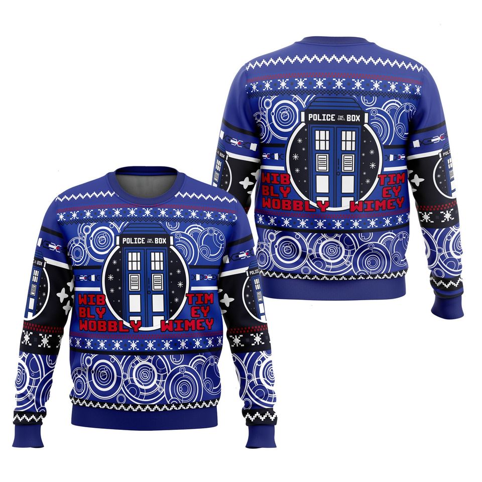 Wibbly Wobbly Timey Wimey Stuff Doctor Who Ugly Christmas Sweater