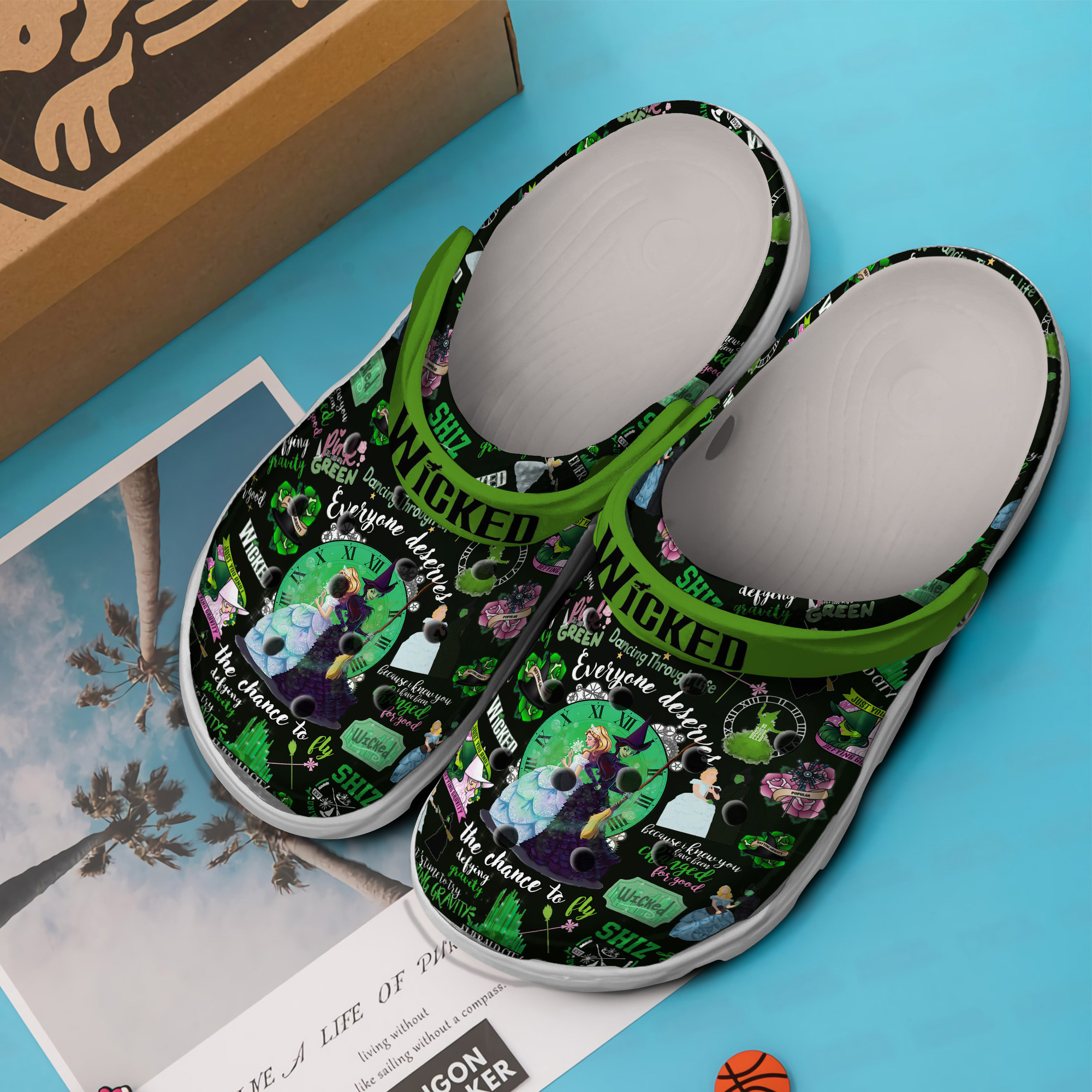 Wicked Movie Crocs Crocband Clogs Shoes Comfortable For Men Women and Kids - Image 2