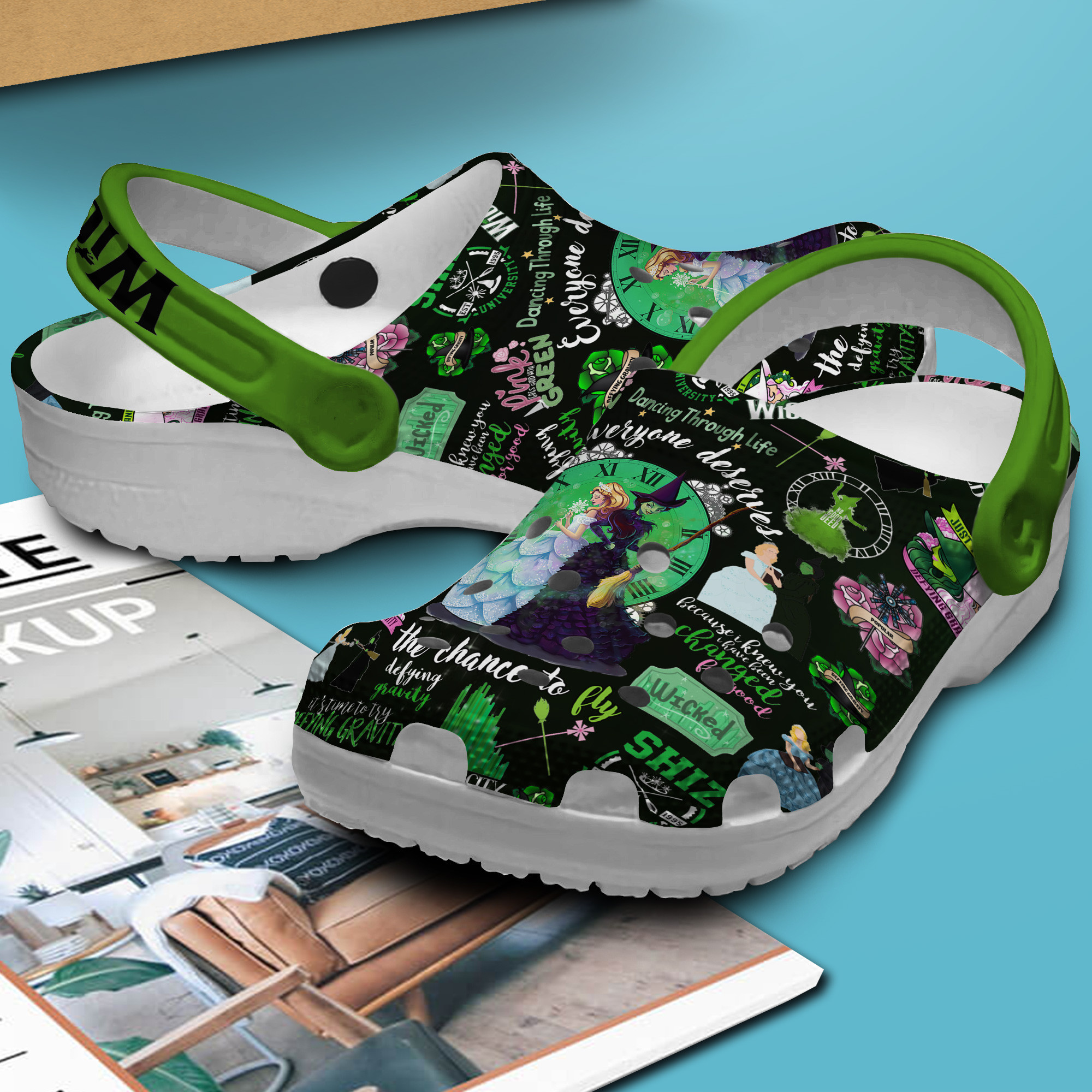 Wicked Movie Crocs Crocband Clogs Shoes Comfortable For Men Women and Kids - Image 3