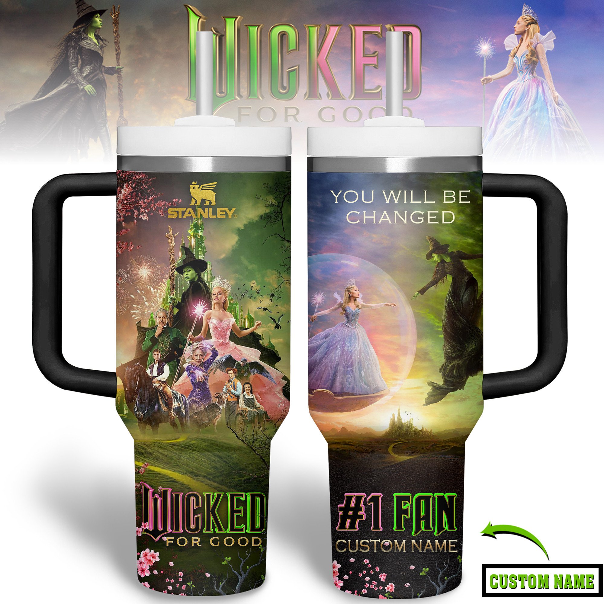 Wicked Movies Custom Stanley Cup 40 oz 30 oz Tumbler With HandleTVC2301181