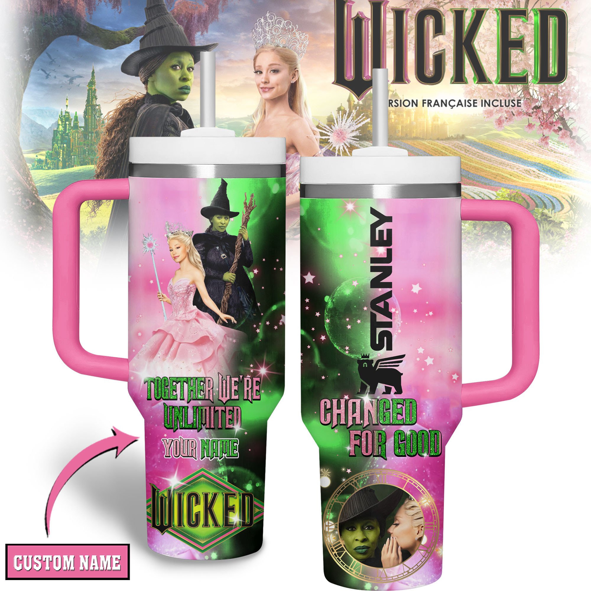 Wicked Movies Custom Stanley Cup 40 oz 30 oz Tumbler With HandleTVC2301216