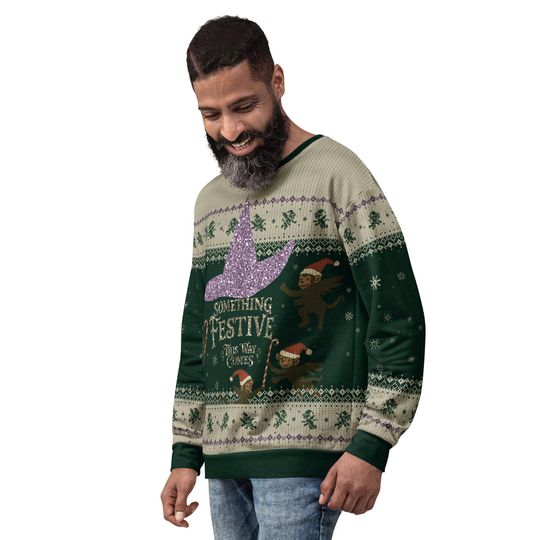 Wicked Ugly Christmas Sweatshirt: Flying Monkeys, Witch Hat, Festive Holiday Sweater - Image 16