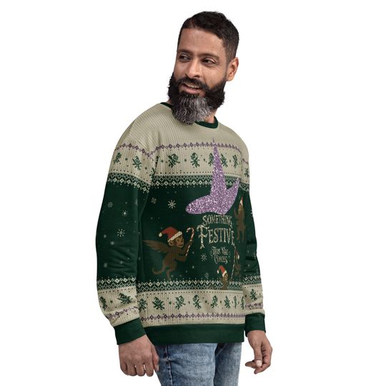 Wicked Ugly Christmas Sweatshirt: Flying Monkeys, Witch Hat, Festive Holiday Sweater - Image 15