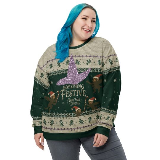 Wicked Ugly Christmas Sweatshirt: Flying Monkeys, Witch Hat, Festive Holiday Sweater - Image 12