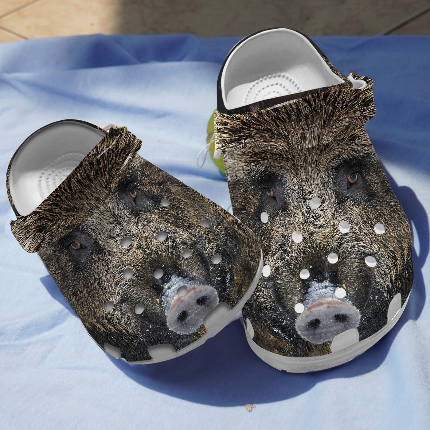 Wildboar Animal Crocs Crocband Clogs Shoes Comfortable For Men Women and Kids