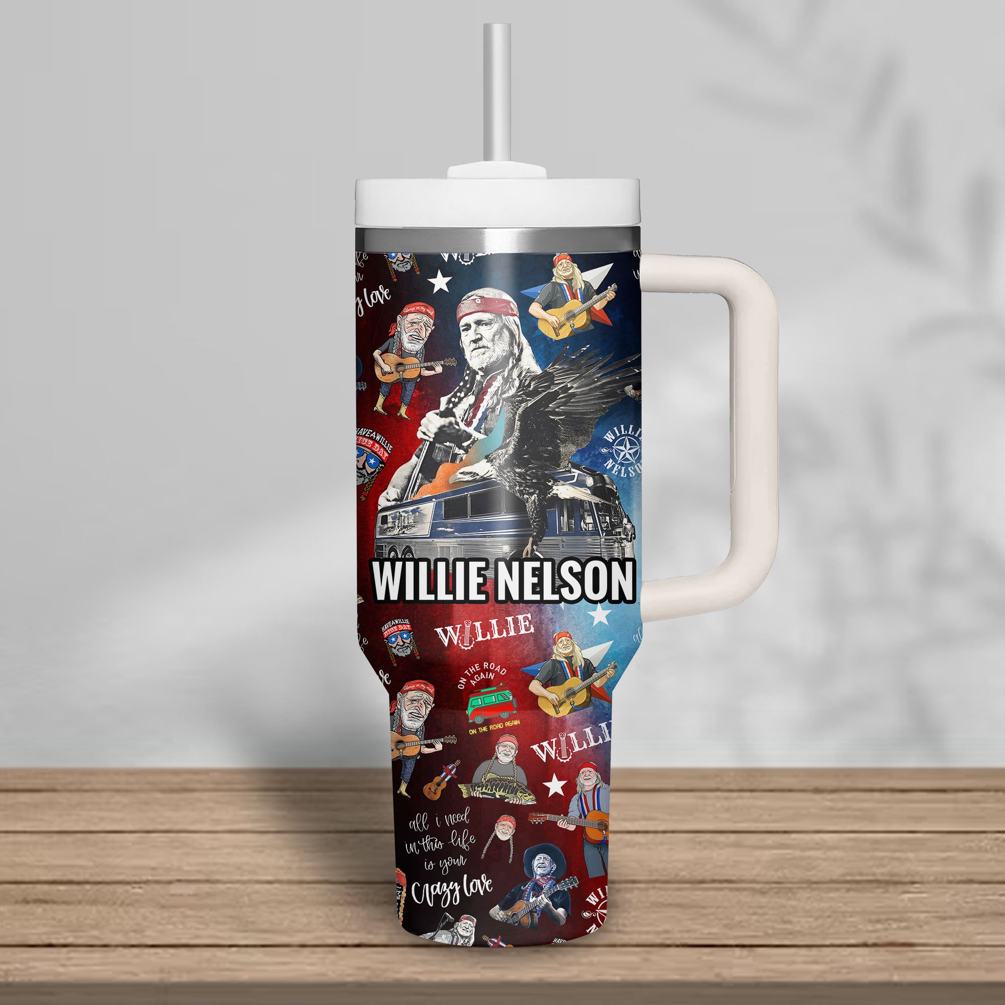 Willie Nelson Music Custom Stanley Cup 40 oz 30 oz Tumbler With HandleTVC2301506 - Image 3