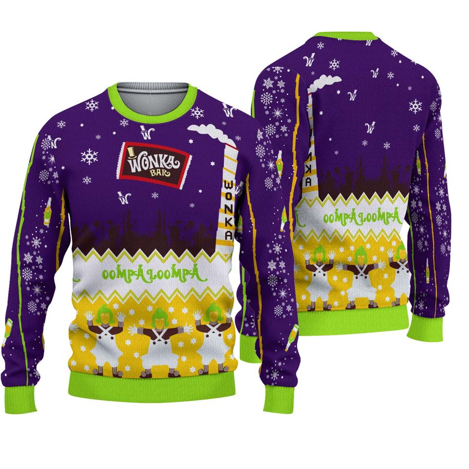 Willy Wonka And Chocolate Factory Ugly Christmas Sweater