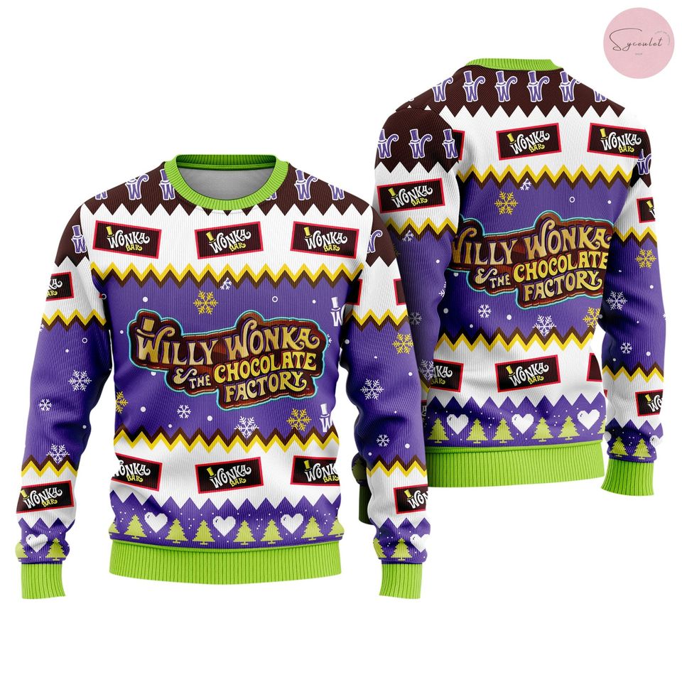Willy Wonka And Chocolate Factory Ugly Christmas Sweater