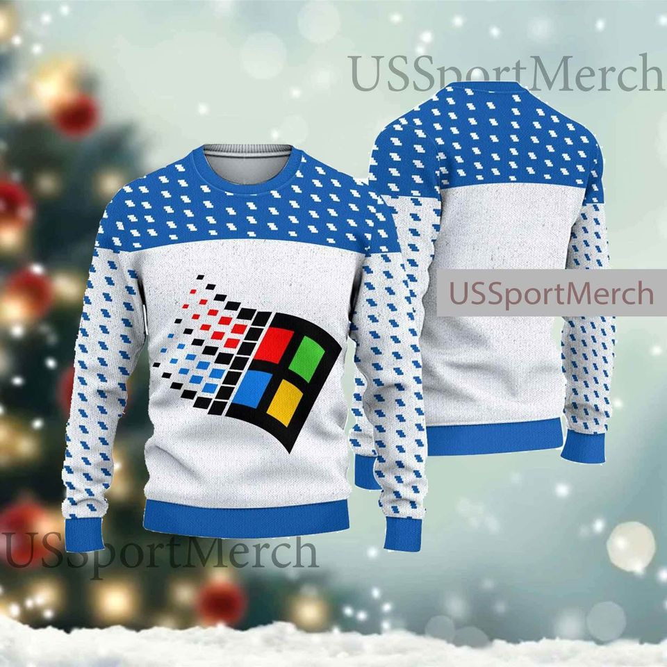 Windows Christmas Xmas Sweater, Clippy