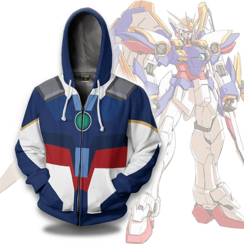 Wing Zero Mobile Suit Gundam Wing 3D All Over Print Hoodie, Zip Hoodie