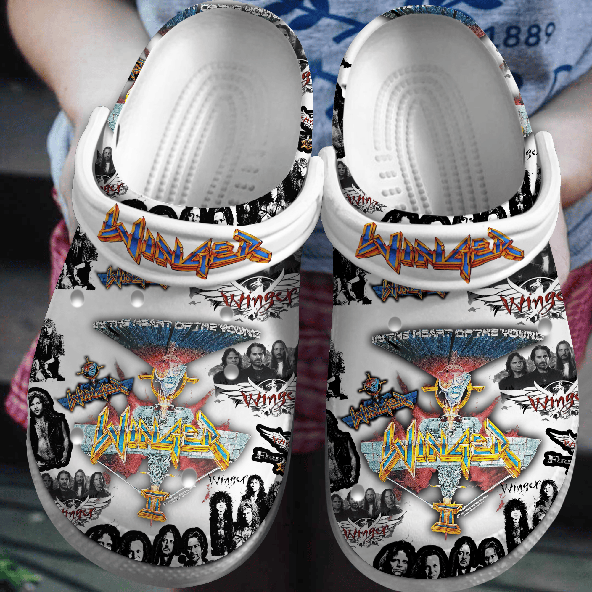 Winger Music Crocs Crocband Clogs Shoes Comfortable For Men Women and Kids