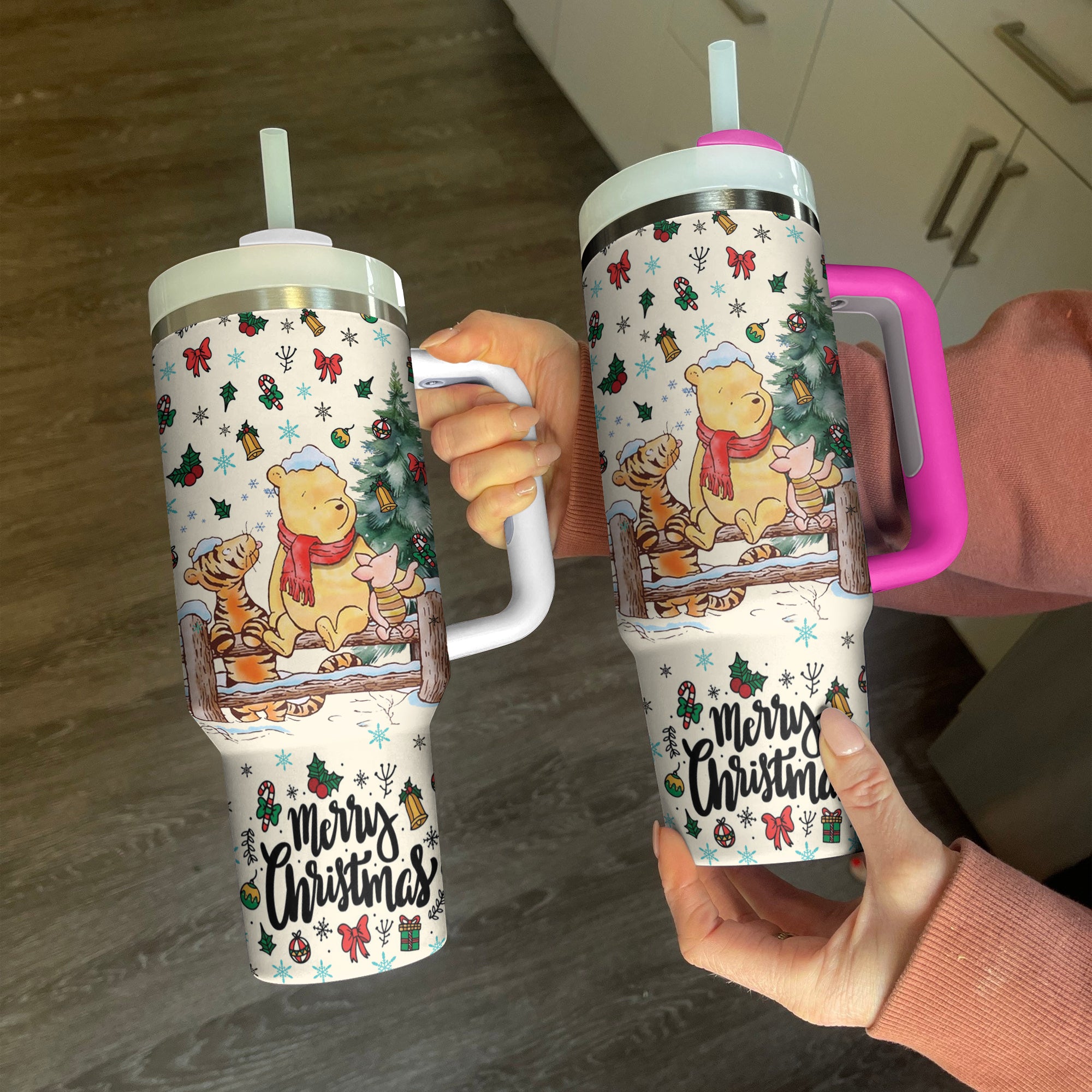 Winnie And Friends Christmas Custom Stanley Cup 40 oz 30 oz Tumbler With HandleTVC2301490 - Image 3