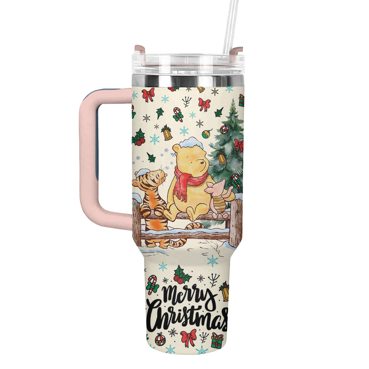 Winnie And Friends Christmas Custom Stanley Cup 40 oz 30 oz Tumbler With HandleTVC2301502