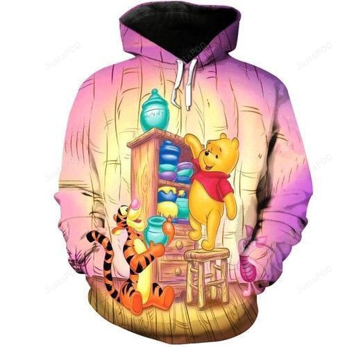 Winnie The Pooh 3D All Over Print Hoodie, Zip Hoodie