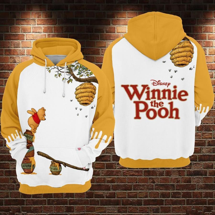 WINNIE THE POOH 3D All Over Print Hoodie, Zip Hoodie