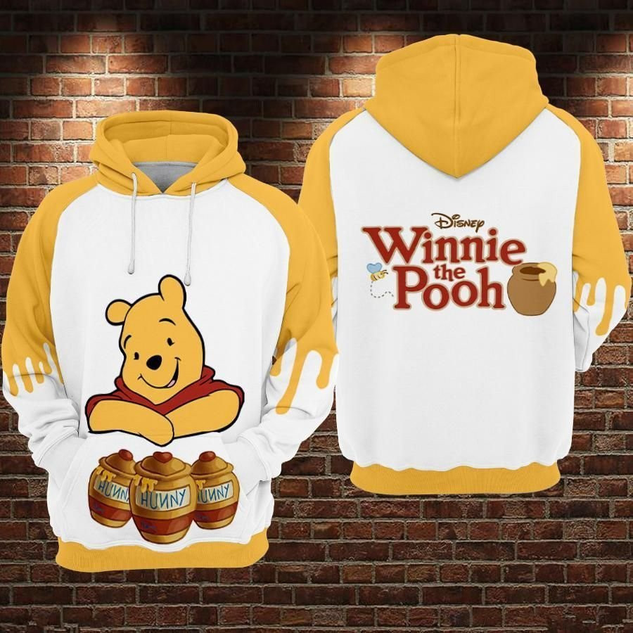 WINNIE THE POOH 3D All Over Print Hoodie, Zip Hoodie
