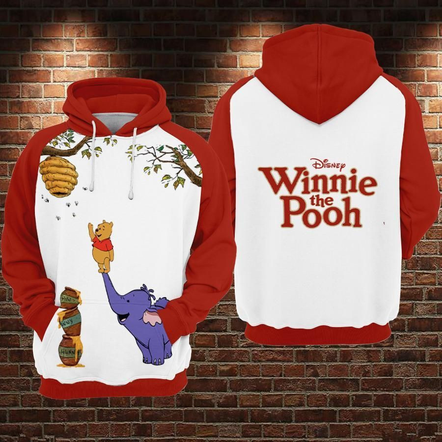 WINNIE THE POOH 3D All Over Print Hoodie, Zip Hoodie