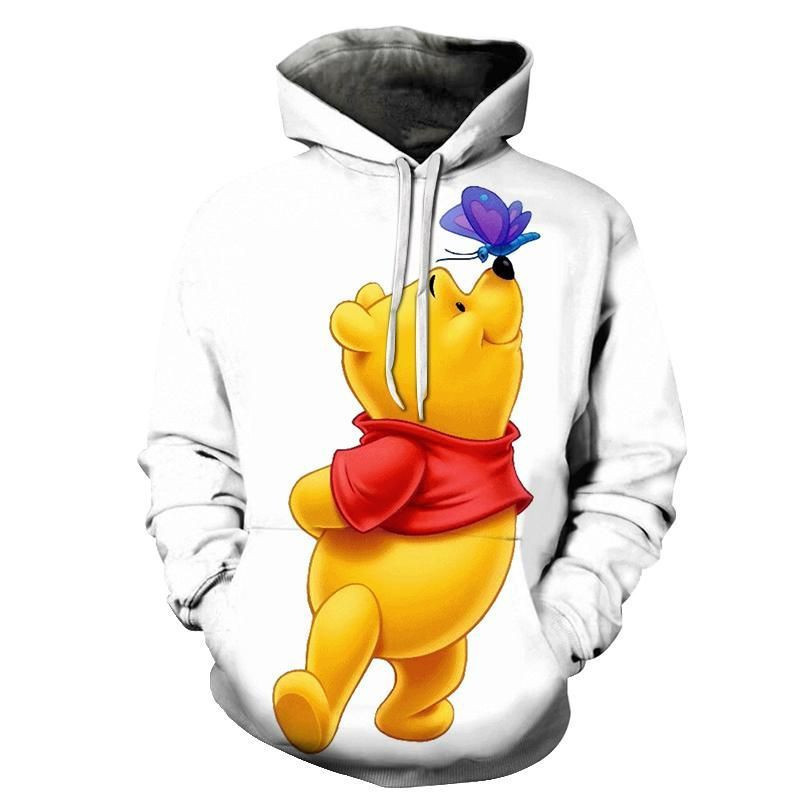 Winnie The Pooh Cartoon 3D All Over Print Hoodie, Zip Hoodie