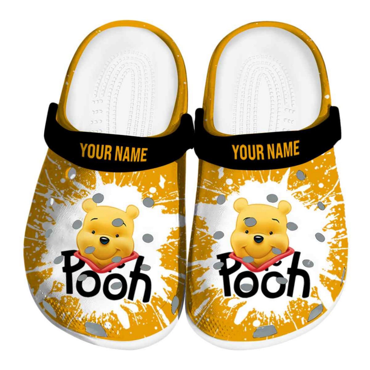 Winnie The Pooh Cartoon Crocs Crocband Clogs Shoes Comfortable For Men Women and Kids