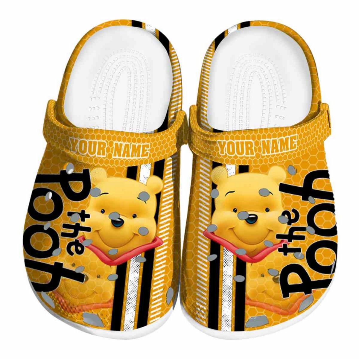 Winnie The Pooh Cartoon Crocs Crocband Clogs Shoes Comfortable For Men Women and Kids