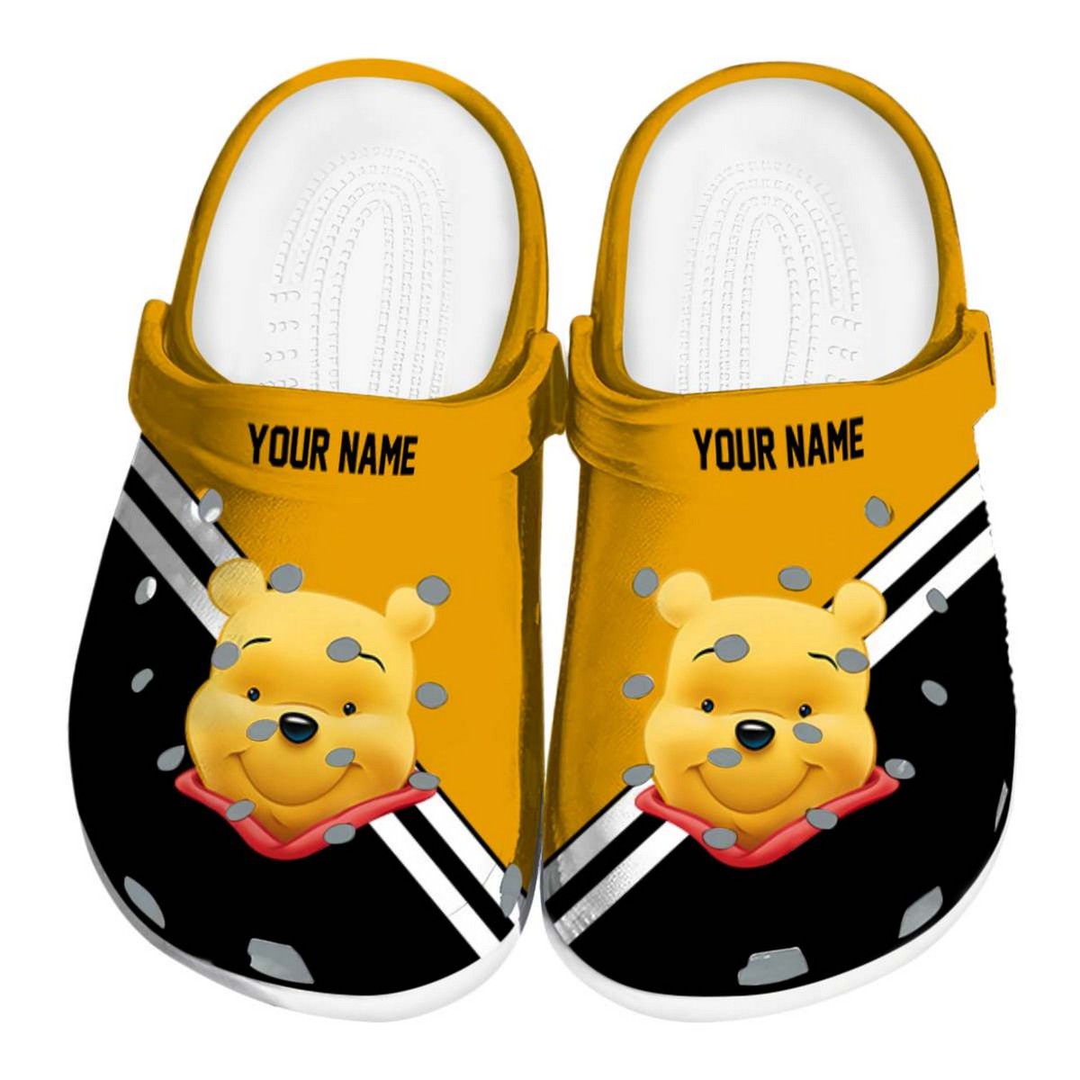 Winnie The Pooh Cartoon Crocs Crocband Clogs Shoes Comfortable For Men Women and Kids