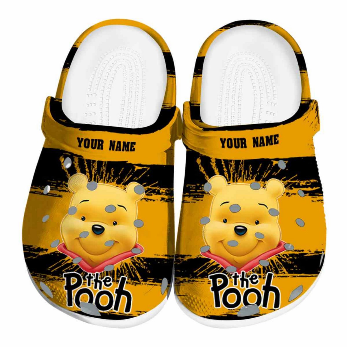 Winnie The Pooh Cartoon Crocs Crocband Clogs Shoes Comfortable For Men Women and Kids