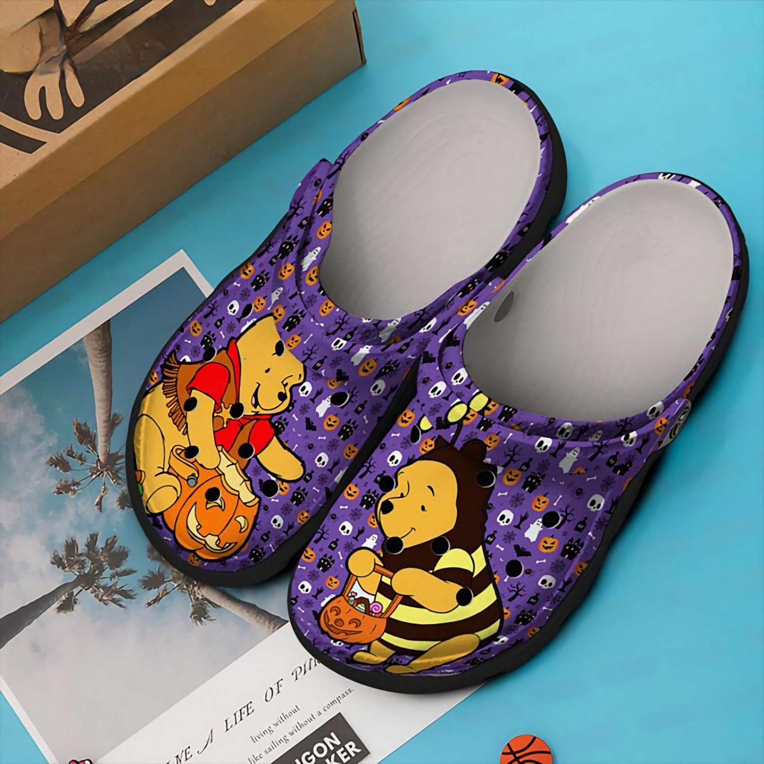Winnie The Pooh Cartoon Crocs Crocband Clogs Shoes Comfortable For Men Women and Kids