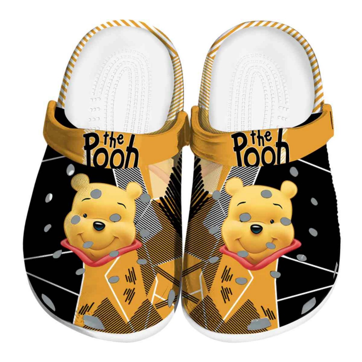 Winnie The Pooh Cartoon Crocs Crocband Clogs Shoes Comfortable For Men Women and Kids