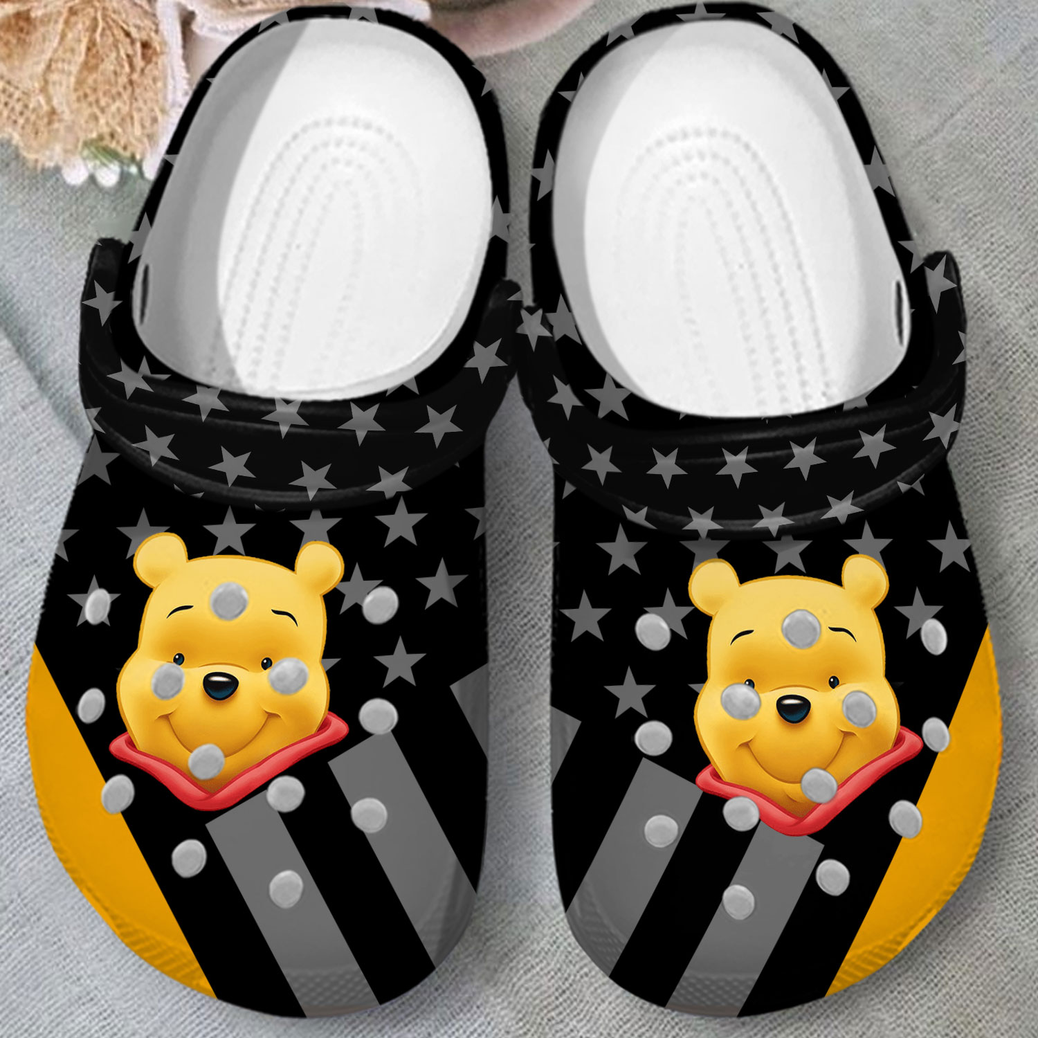 Winnie The Pooh Cartoon Crocs Crocband Clogs Shoes Comfortable For Men Women and Kids - Image 2
