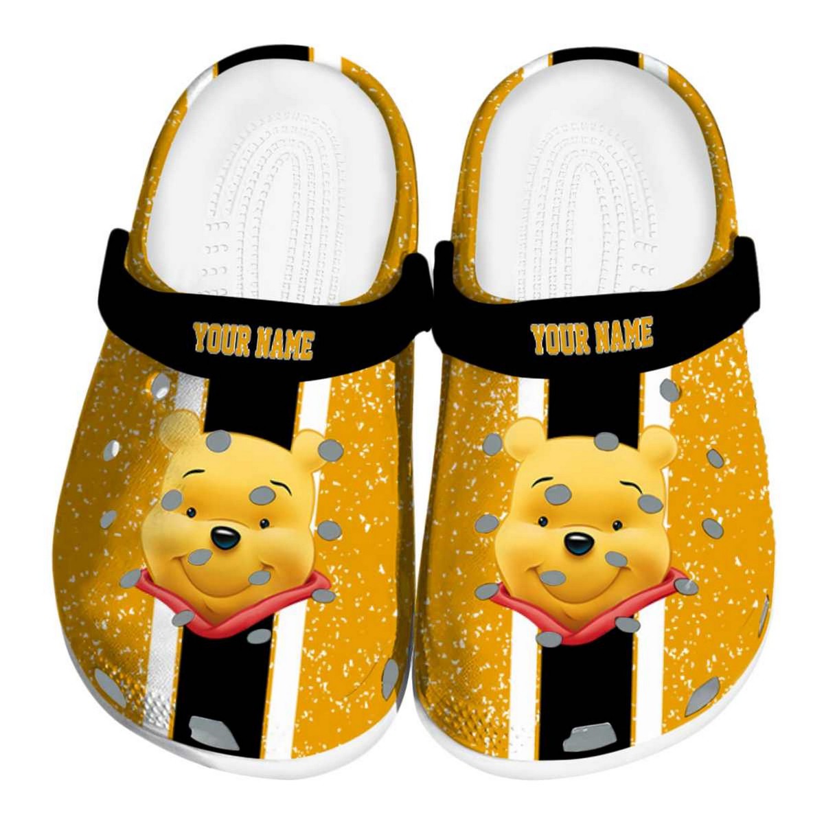 Winnie The Pooh Cartoon Crocs Crocband Clogs Shoes Comfortable For Men Women and Kids
